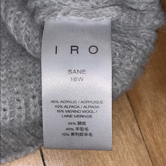 IRO “Sane” Sweater In Pearl Grey Size Medium - Picture 11 of 13